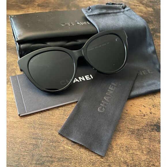 CHANEL Unisex Street Style Military Skater Style Sunglasses in Black NIB - Picture 4 of 9